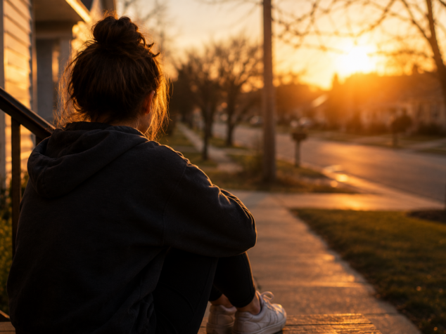 Teen on Porch